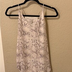 LOFT Women's Camisole in Snake Print - Gray and Cream